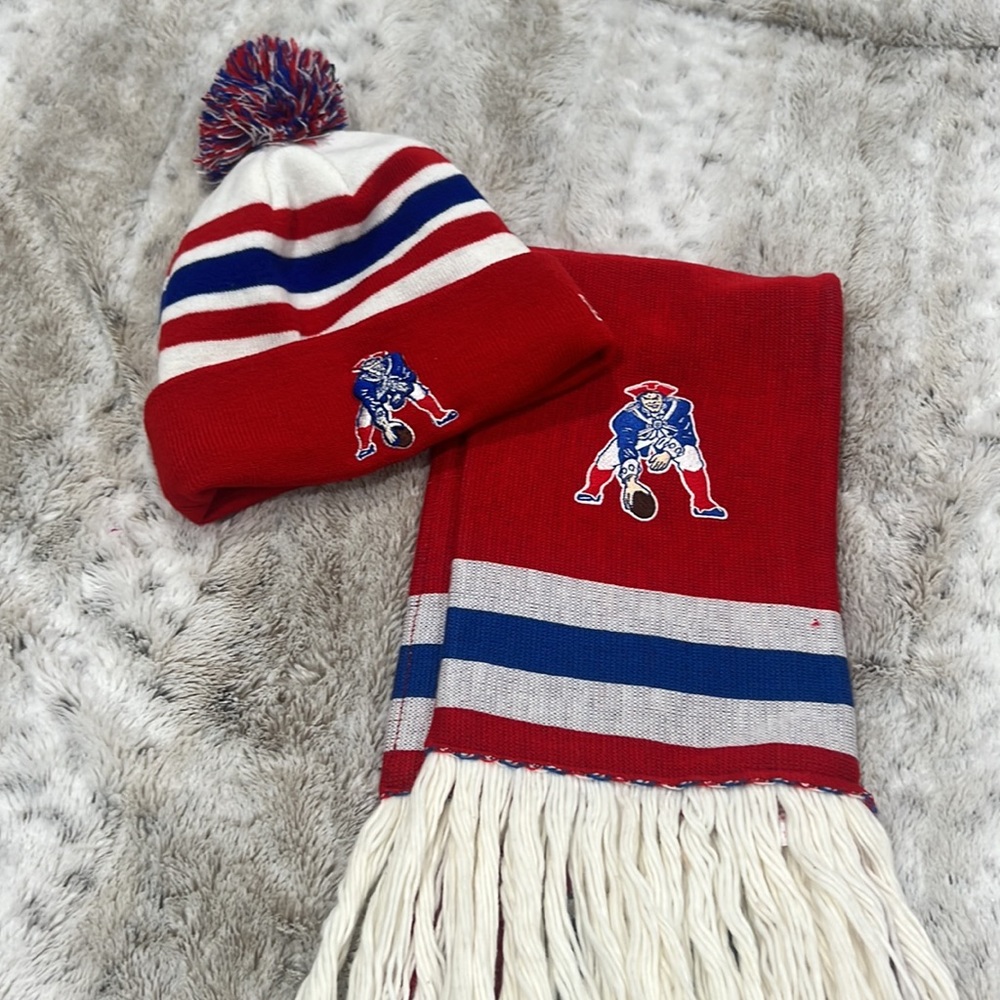 NFL NEW ENGLAND PATRIOTS WINTER HAT & SCARF UNISEX